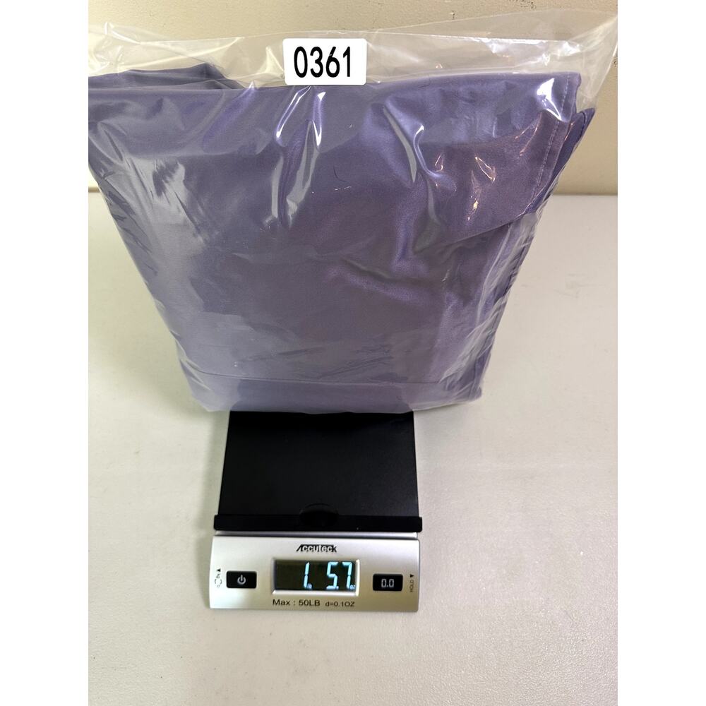 Davids Bridal Purple Bridesmaid Empire Waist Dress Satin Bow Formal Gown Size 12 - Picture 11 of 12